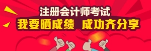 注冊會計師曬成績