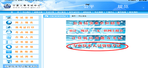 寧夏2015年審計專業技術人員資格考試網上報名提示