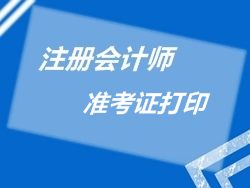 2015年注冊會計師綜合階段準考證打印時間為8月10日-26日