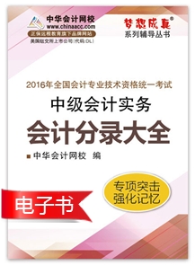 會計分錄大全電子書——中級會計實務