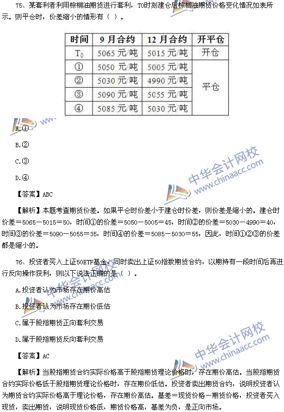 期貨從業資格考試《期貨基礎知識》樣卷多選題