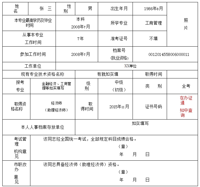 2015年重慶市經濟師合格證書辦理
