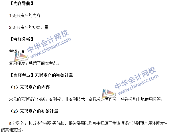 職稱《中級會計實務》高頻考點：無形資產(chǎn)的初始計量 