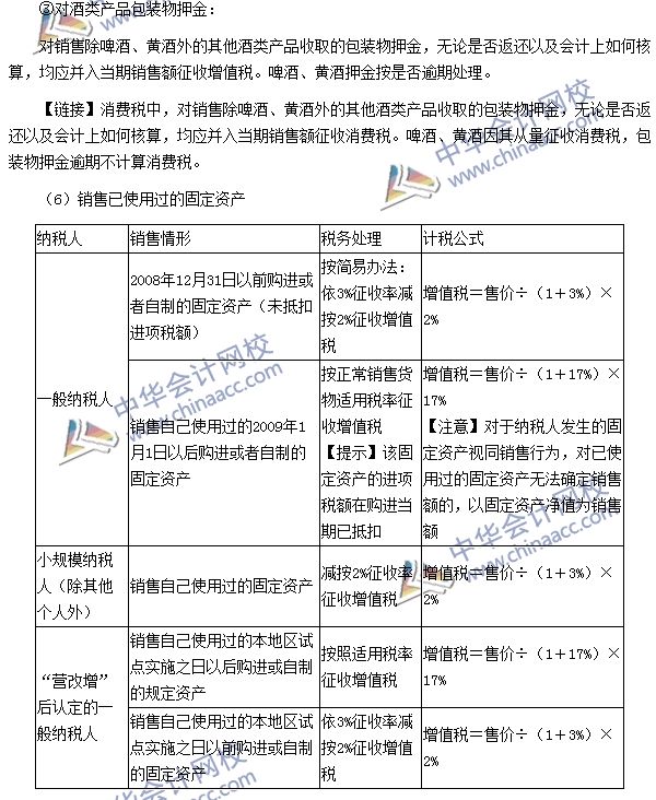 增值稅銷項稅額、進項稅額、應納稅額的計算