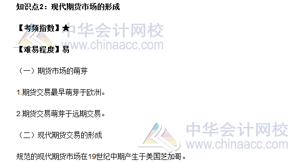 2017期貨從業《期貨基礎知識》高頻考點：期貨及相關衍生品
