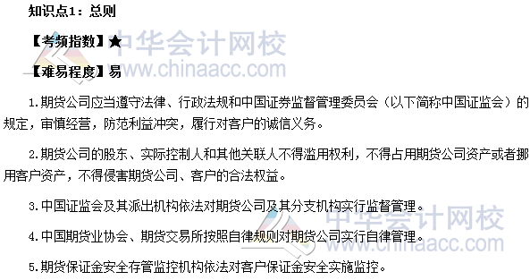 2017期貨從業考試《期貨法律法規》高頻考點：監督管理