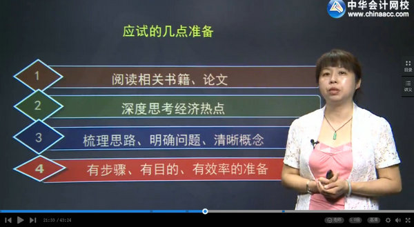 高級經濟師免費試聽：應試準備
