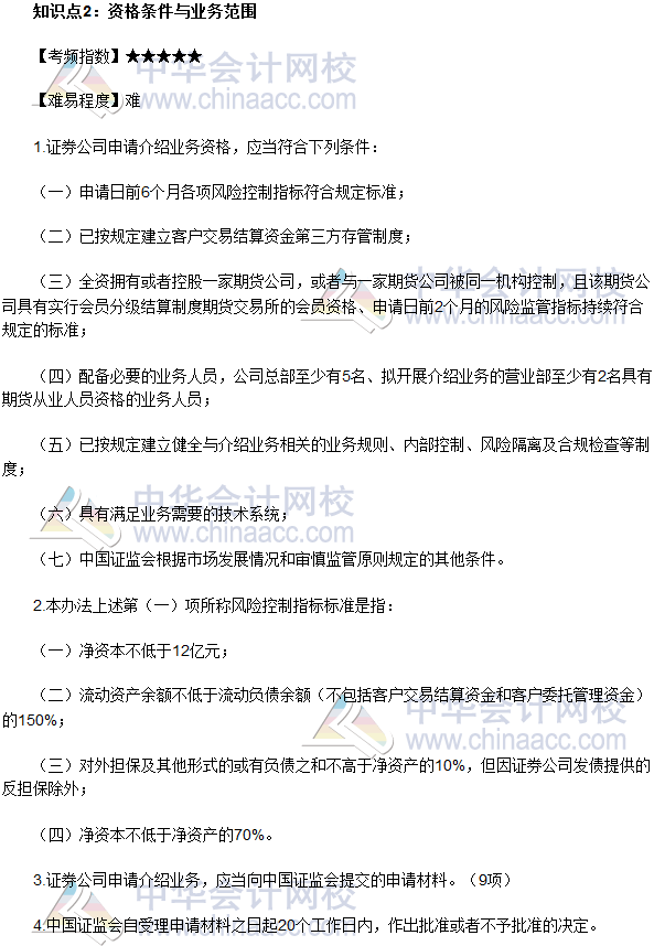 2017年期貨從業(yè)《期貨法律法規(guī)》法條十高頻考點：資格條件與業(yè)務范圍
