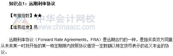 2017年期貨從業《期貨基礎知識》高頻考點：遠期利率協議