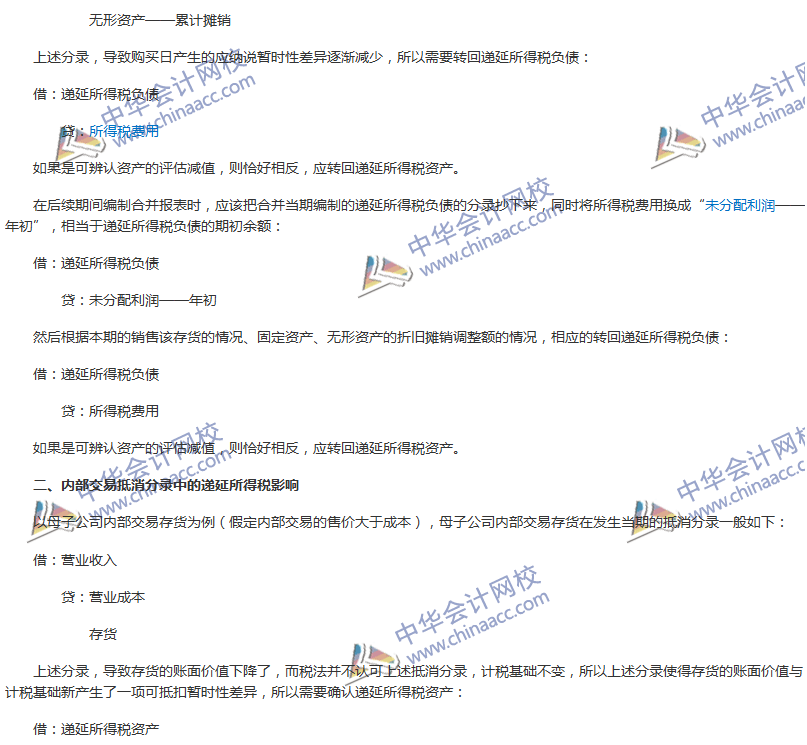 《中級會計實務》難點分析：合并報表編制需要考慮的所得稅因素