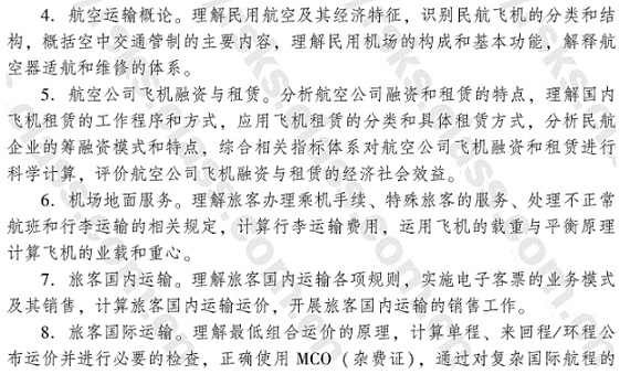 2017年運輸經濟（民航）專業(yè)知識與實務（中級）考試大綱