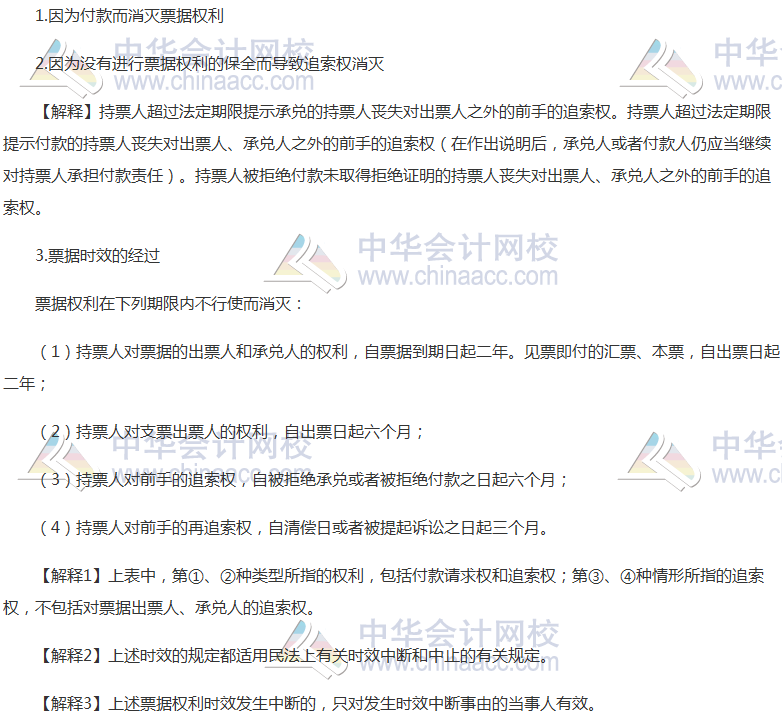 《經濟法》高頻考點：票據權利的消滅