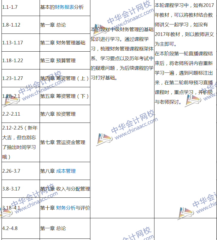 2018中級會計職稱專屬備考計劃 非私教直播班勿入！