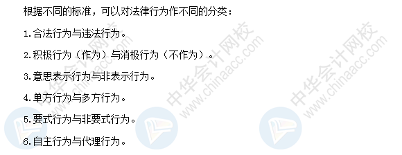 2018年初級會計職稱《經濟法基礎》高頻考點：法律事實