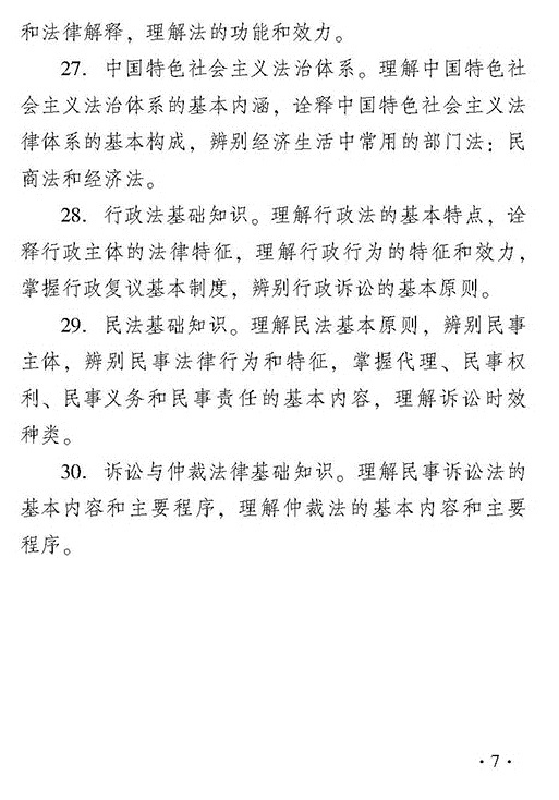 初級經濟基礎知識考試大綱