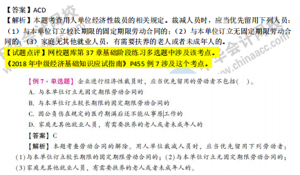 2018年第二批次中級經(jīng)濟(jì)基礎(chǔ)知識試題涉及考點(diǎn)對比【91-100題】