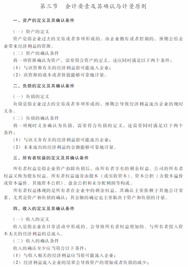 2018年中級會計職稱《中級會計實務》考試大綱（第一章）