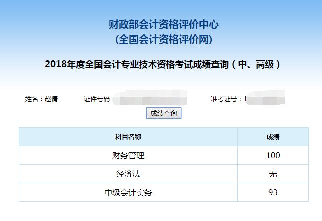 網校中級會計職稱學員趙倩《財務管理》100分拿下單科狀元