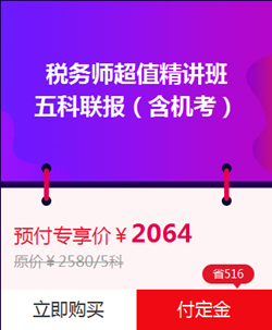 稅務師超值精講班5科聯報爽11預付
