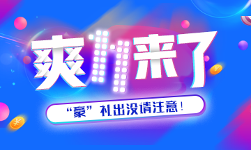 中級會計職稱雙·11 大促時間表 24小時狂歡購！