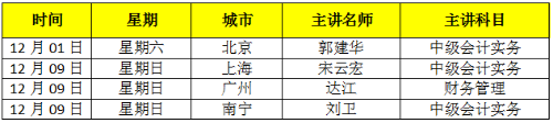 中級會計職稱13位老師大咖，13座城市巡回公開課，現在免費預約！