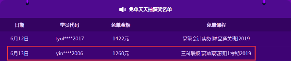 2019正保會計網校618免單