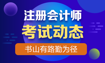 注冊會計師考試動態
