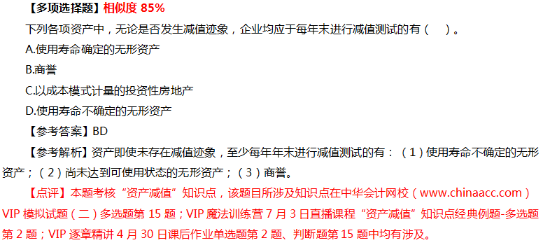VIP簽約特訓計劃《中級會計實務(wù)》考試情況分析