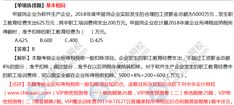 2019中級會計職稱VIP簽約特訓計劃《經濟法》考試情況分析