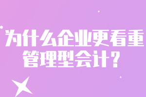 為什么企業(yè)更看重管理型會計(jì)？