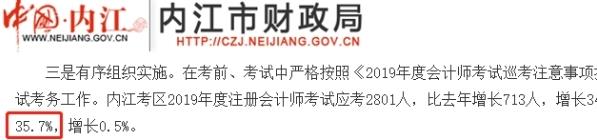 剛剛！2019年注冊會計師出考率公布了！速來圍觀！