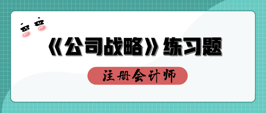注會公司戰略練習題