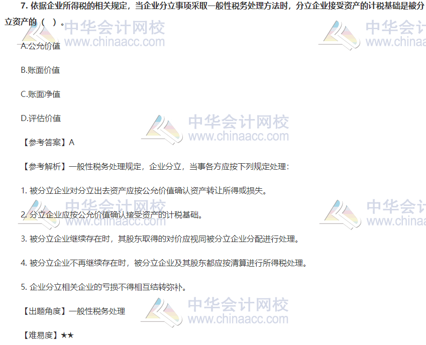2019稅務師稅法二試題單選題7