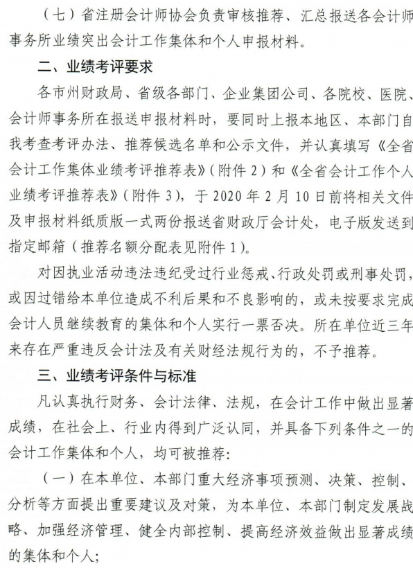 甘肅2019年會計工作業績考評通知