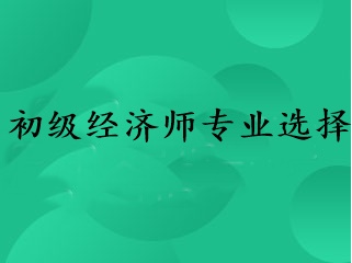 初級經濟師專業選擇