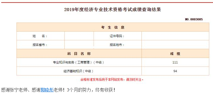經濟師考生成績6