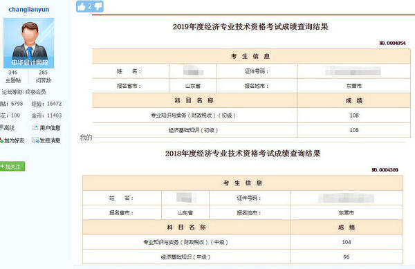 2年考過初中級經濟師1
