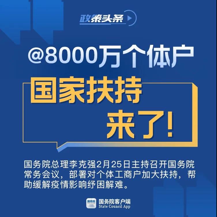 @8000萬個體戶，國家扶持來了！