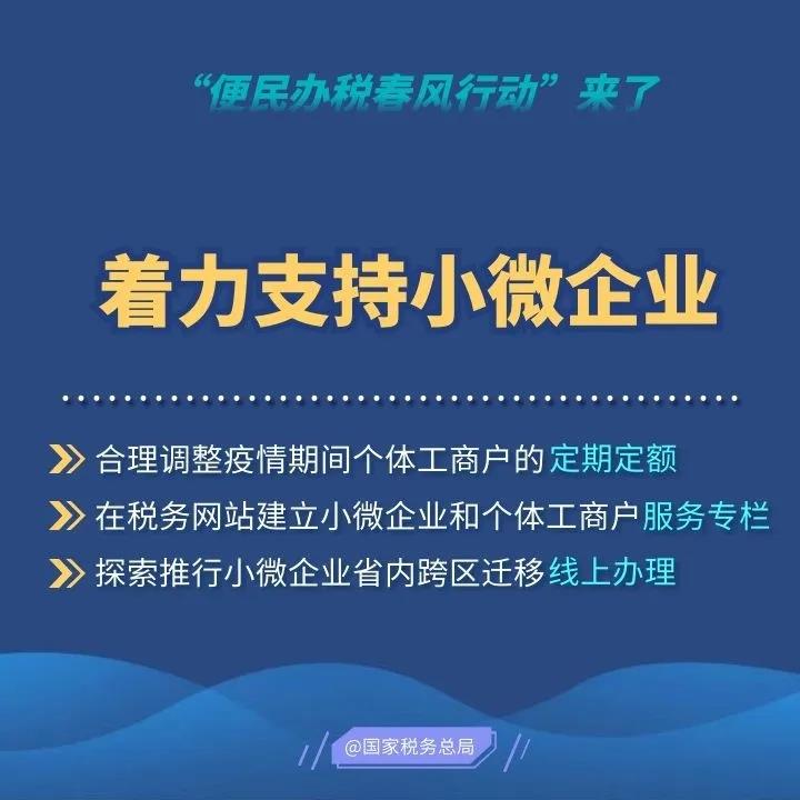 2020便民辦稅春風行動來了，這些硬舉措和你一起戰疫情促發展！