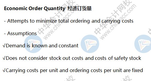 知識點—Economic Order Quantity經濟訂貨量