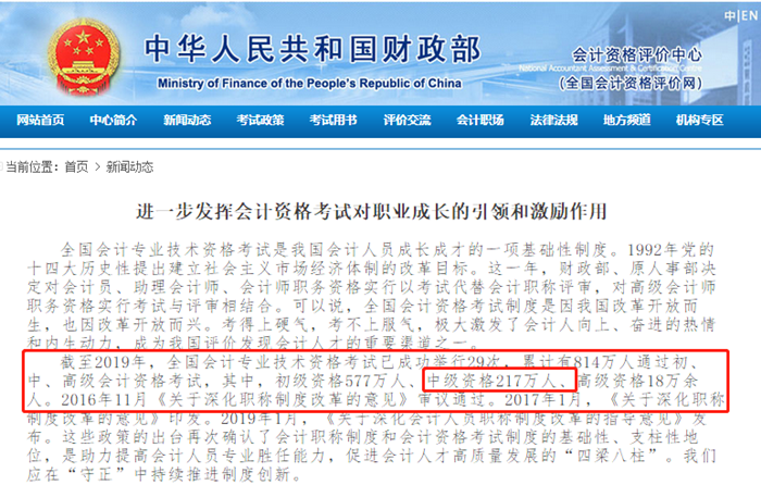 2020中級會計考試報名圓滿結束 較去年報考人數再次增加！