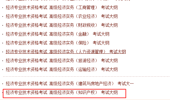 高級經濟師2020《知識產權》考試大綱內容