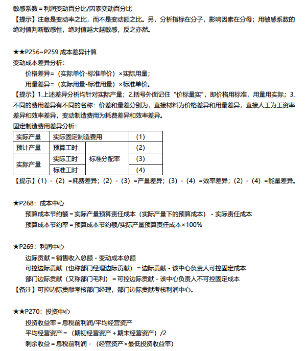 2020中級財務管理公式大全+24個高頻考點！