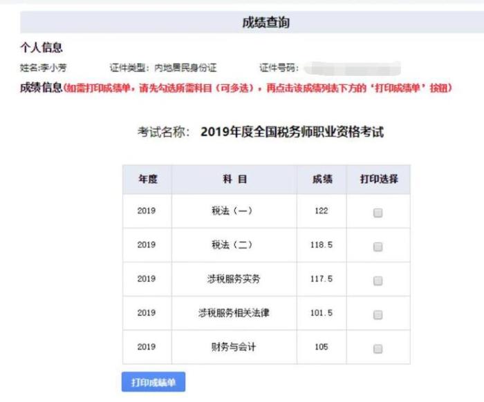 高分學員成績單