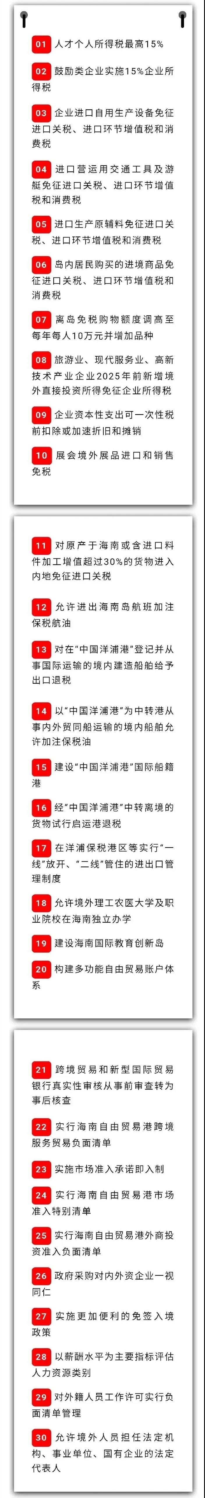 海南自由貿易港政策干貨精選60條