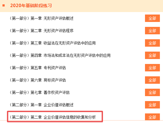 2020《資產評估實務二》基礎階段習題庫更新進度！
