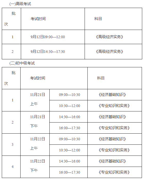 時間安排