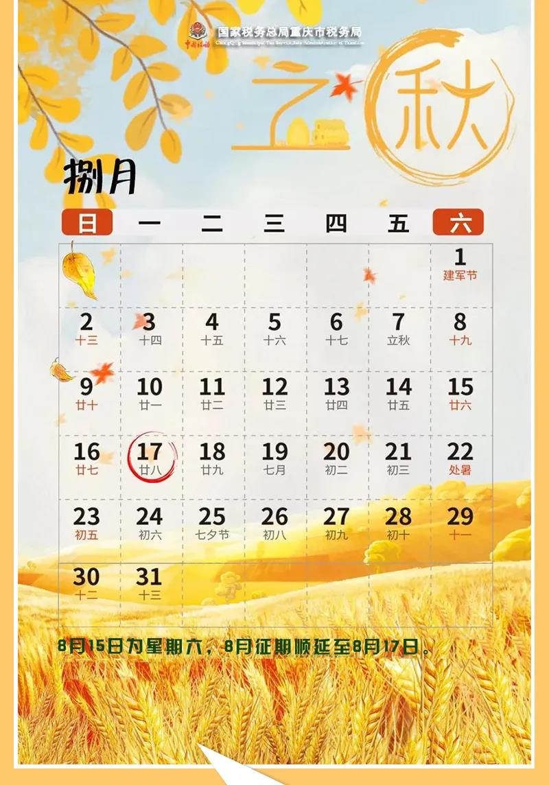 八月申報提醒，錯峰辦稅指南來了！收下這份指南，辦稅不排隊
