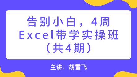 告別小白，4周Excel帶學(xué)實操班！