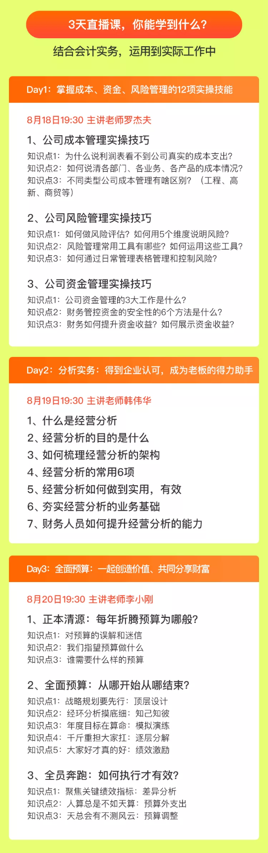 實務訓練營內(nèi)容